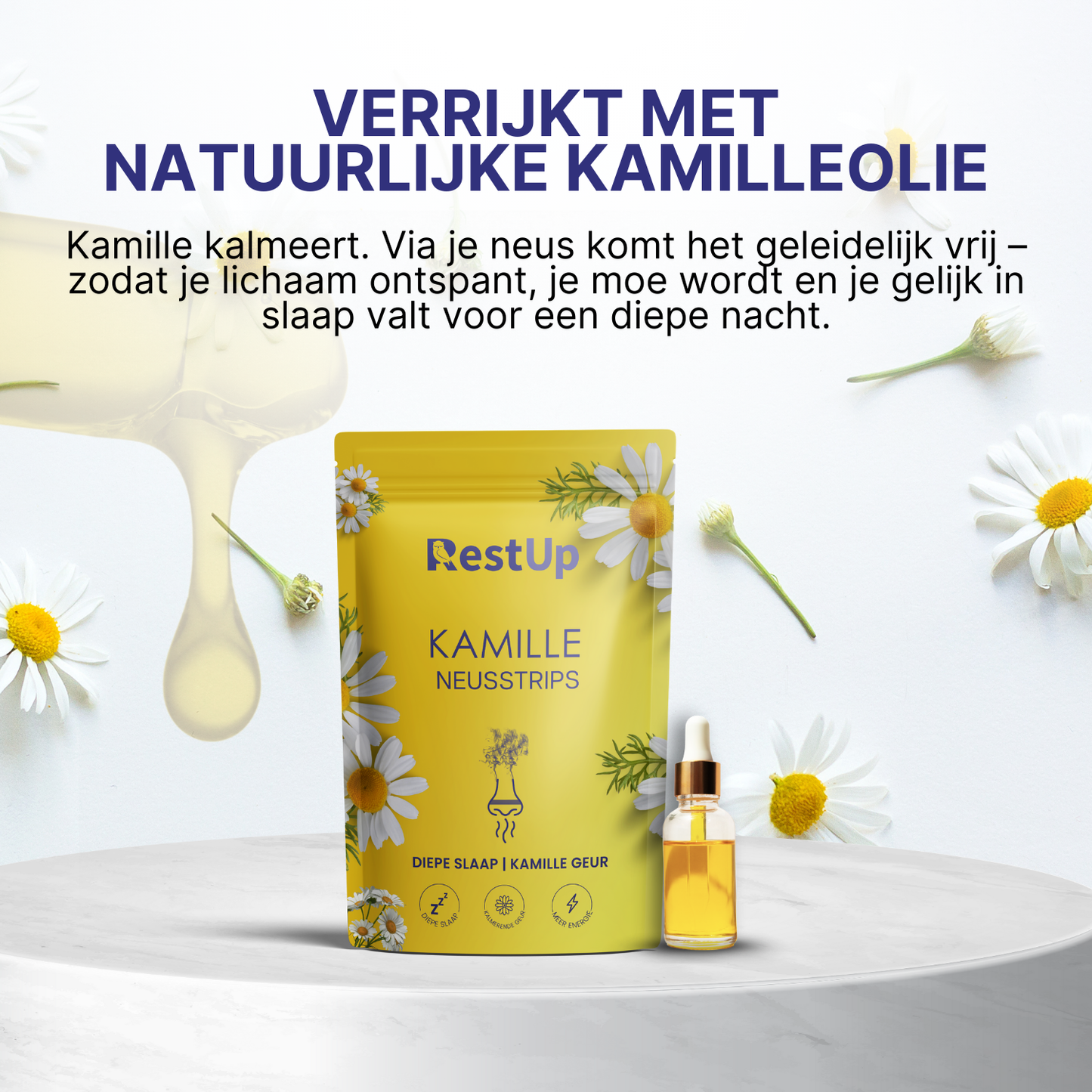 RestUp - Kamille Neusstrips voor Diepe Slaap