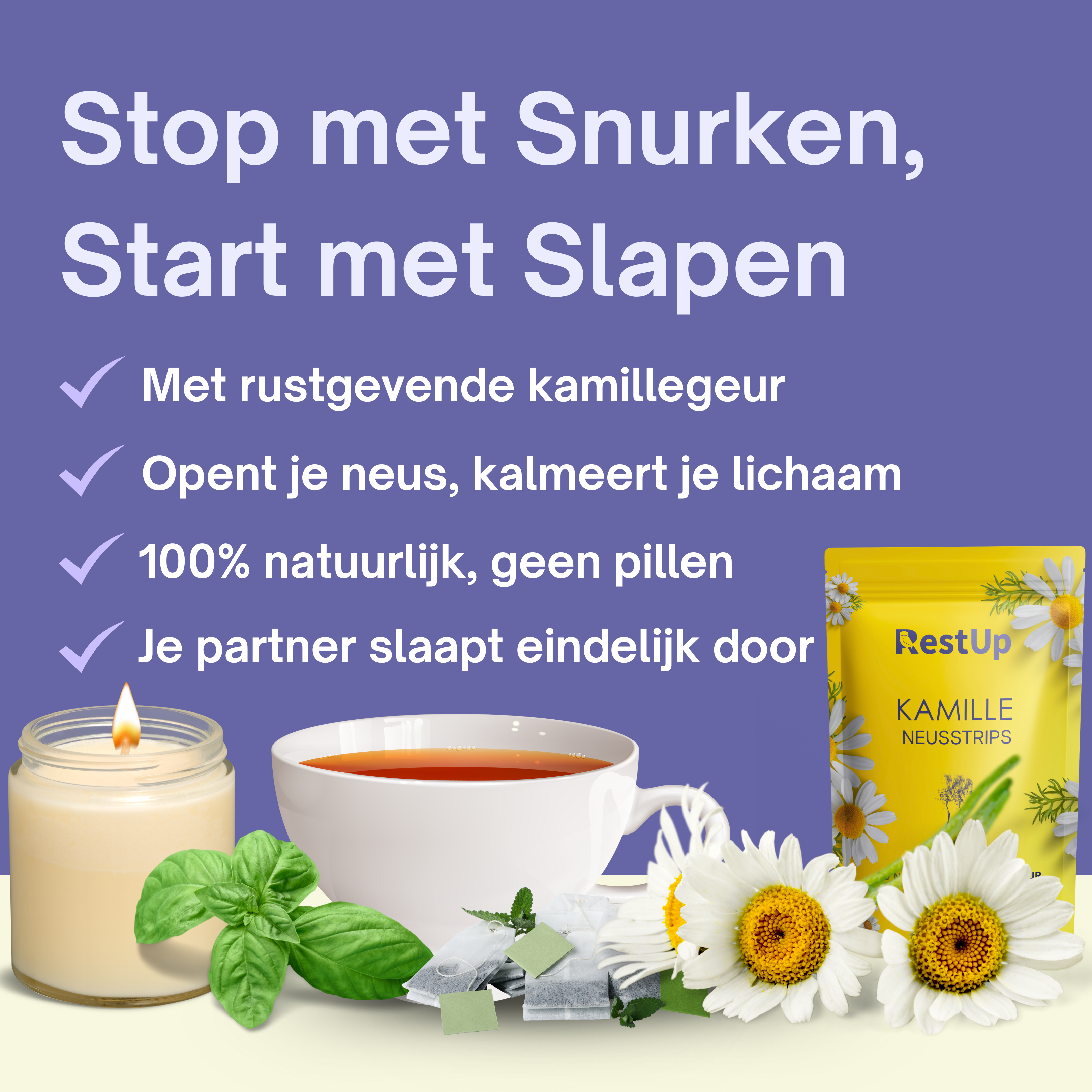 Kamille Neusstrips | Slaap Eindelijk Door – Natuurlijk & Zonder Medicatie