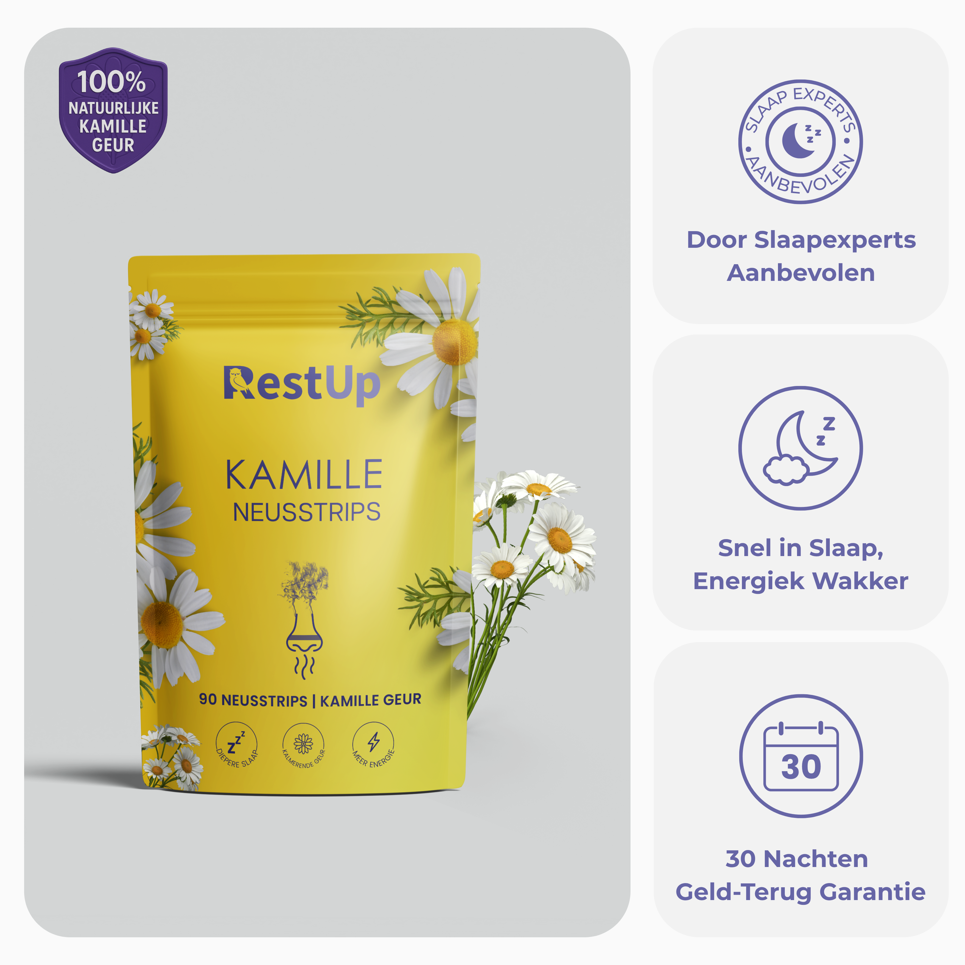 Kamille Neusstrips | Slaap Eindelijk Door – Natuurlijk & Zonder Medicatie