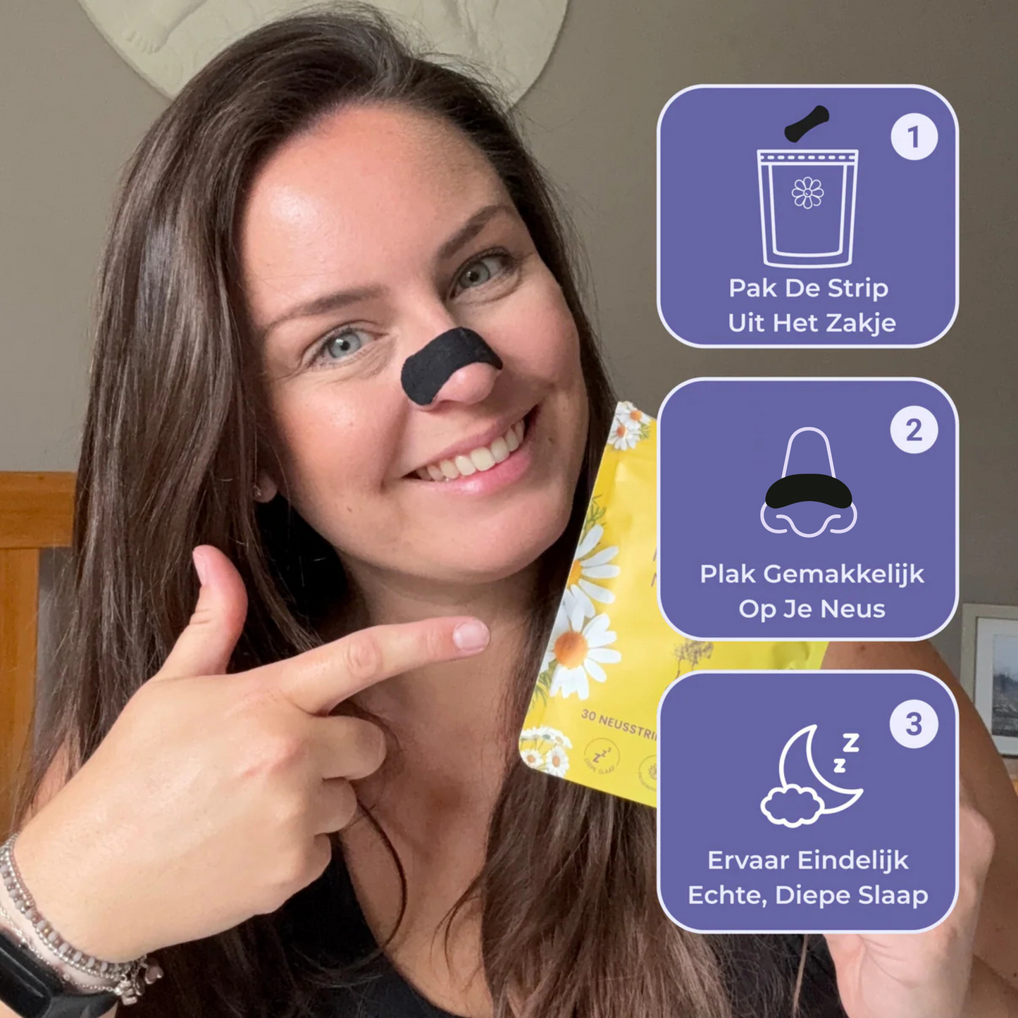 Kamille Neusstrips | Van Eindeloos Scrollen Naar Diepe Slaap – 100% Natuurlijk