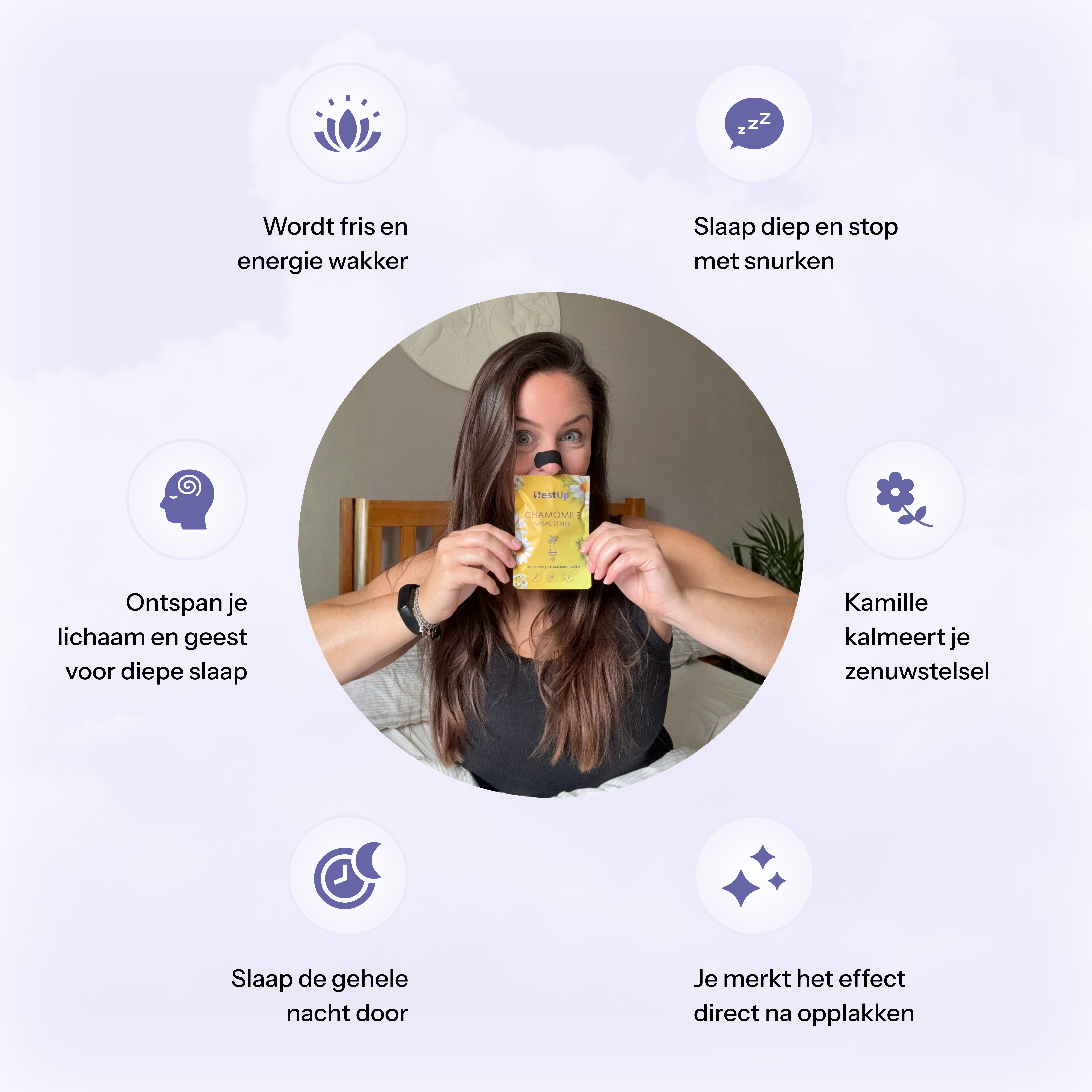 RestUp Kamille Neusstrips | Slaap Eindelijk Door – Natuurlijk & Zonder Medicatie