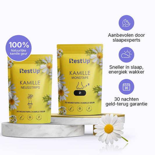BUNDEL DEAL | Kamille Mondtape & Neusstrips - Slaap Natuurlijk Door