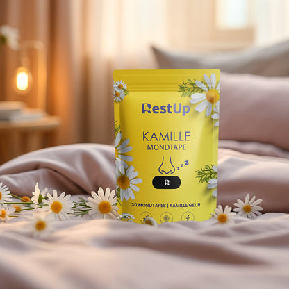 RestUp Kamille Mondtape | Slaap Eindelijk Door – Natuurlijk & Zonder Medicatie